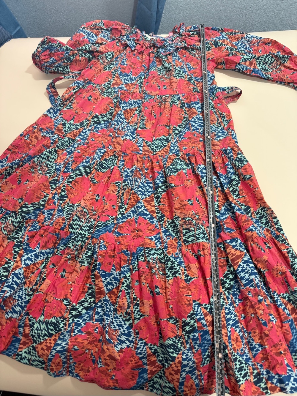 Ulla Johnson Beatrix Prism Floral Maxi Dress Size 6 Belted Ruffle Boho Luxury - Picture 12 of 16